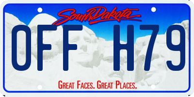 SD license plate 0FFH79