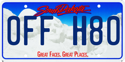 SD license plate 0FFH80