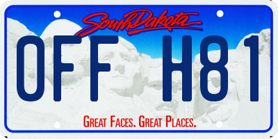 SD license plate 0FFH81