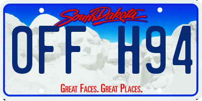 SD license plate 0FFH94