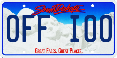 SD license plate 0FFI00