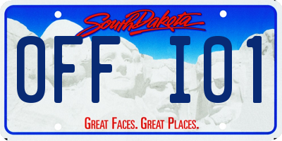 SD license plate 0FFI01