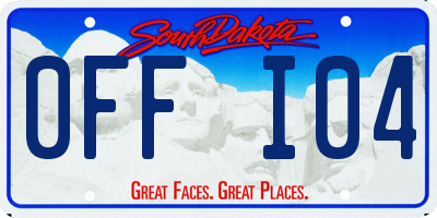 SD license plate 0FFI04
