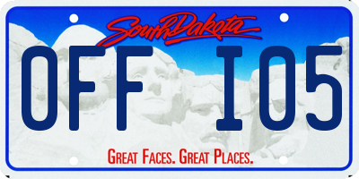 SD license plate 0FFI05