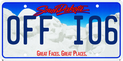 SD license plate 0FFI06