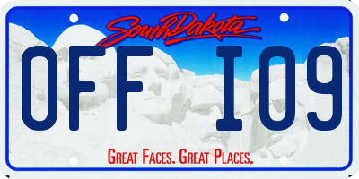 SD license plate 0FFI09