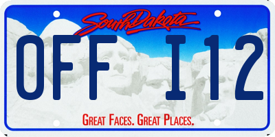 SD license plate 0FFI12