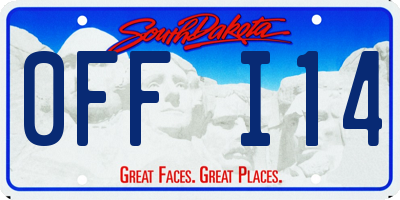 SD license plate 0FFI14