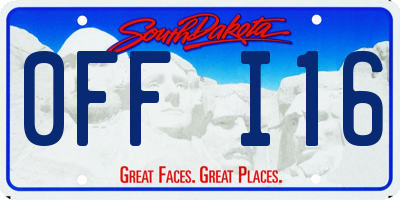 SD license plate 0FFI16