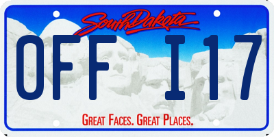 SD license plate 0FFI17