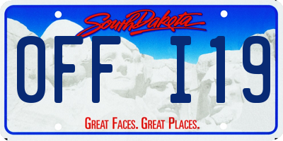 SD license plate 0FFI19