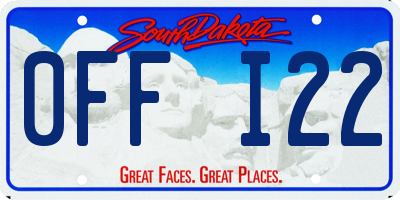 SD license plate 0FFI22