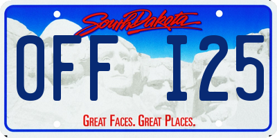 SD license plate 0FFI25