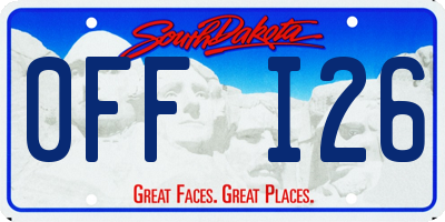 SD license plate 0FFI26