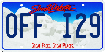 SD license plate 0FFI29
