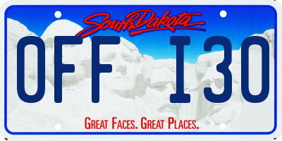 SD license plate 0FFI30