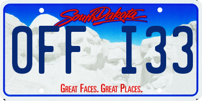 SD license plate 0FFI33