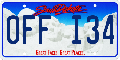 SD license plate 0FFI34