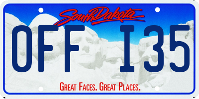 SD license plate 0FFI35