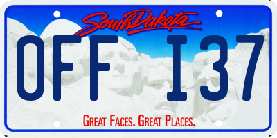 SD license plate 0FFI37