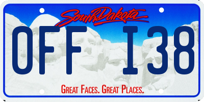SD license plate 0FFI38