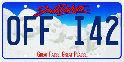 SD license plate 0FFI42
