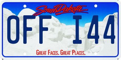 SD license plate 0FFI44