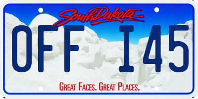 SD license plate 0FFI45
