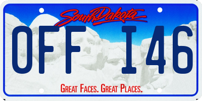 SD license plate 0FFI46