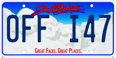 SD license plate 0FFI47
