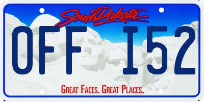 SD license plate 0FFI52