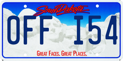 SD license plate 0FFI54