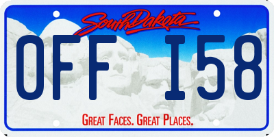 SD license plate 0FFI58