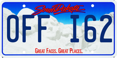 SD license plate 0FFI62