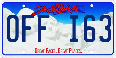 SD license plate 0FFI63