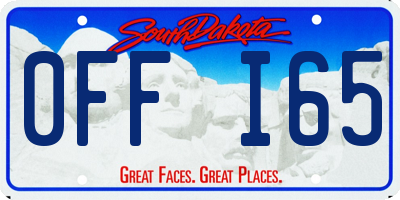 SD license plate 0FFI65