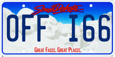 SD license plate 0FFI66