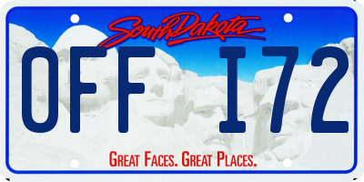 SD license plate 0FFI72
