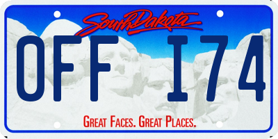 SD license plate 0FFI74