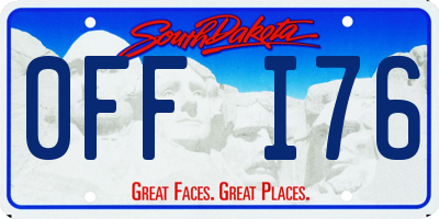 SD license plate 0FFI76