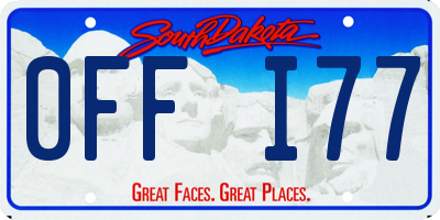 SD license plate 0FFI77