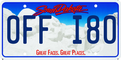 SD license plate 0FFI80