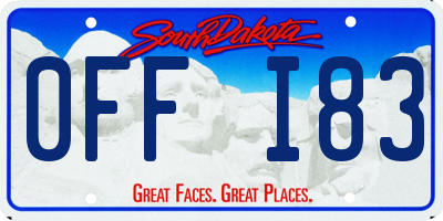 SD license plate 0FFI83