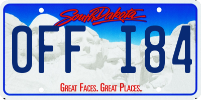 SD license plate 0FFI84
