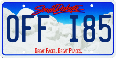 SD license plate 0FFI85