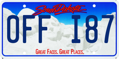 SD license plate 0FFI87