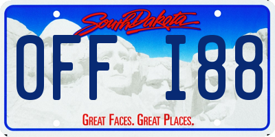 SD license plate 0FFI88