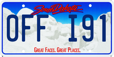 SD license plate 0FFI91