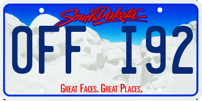 SD license plate 0FFI92