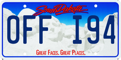 SD license plate 0FFI94
